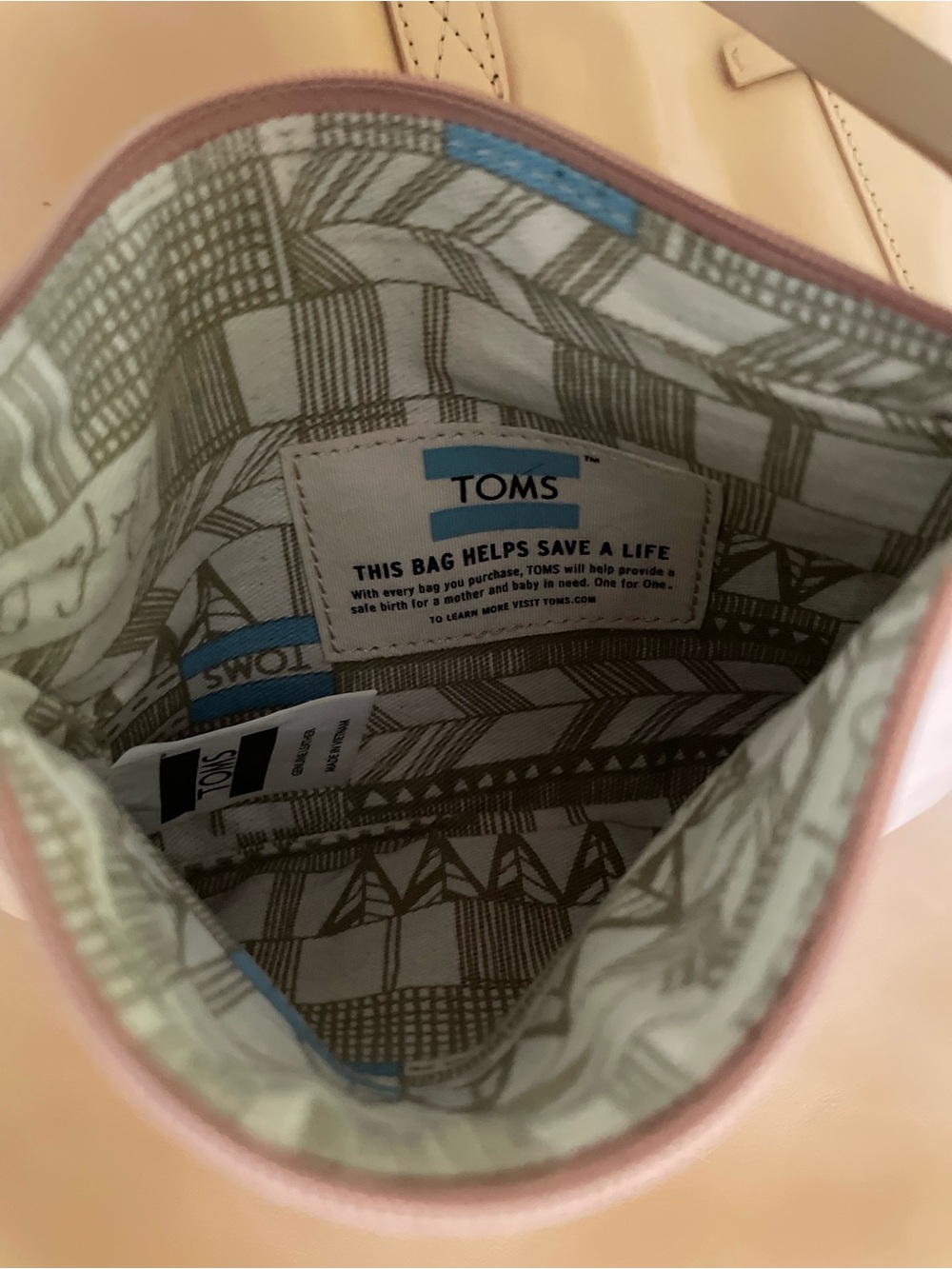 Toms Leather Tote with Detachable Wristlet - Picture 7 of 10
